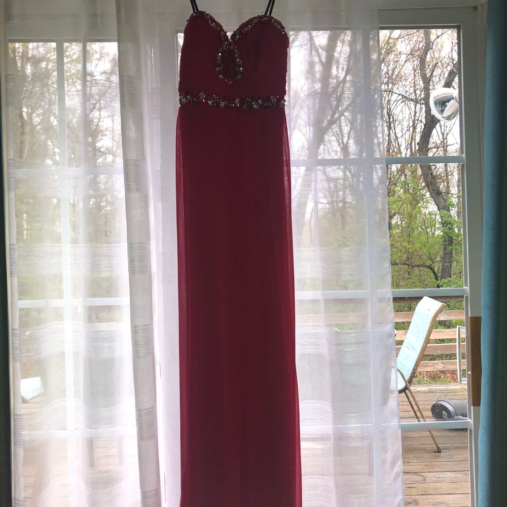 Strapless prom dress